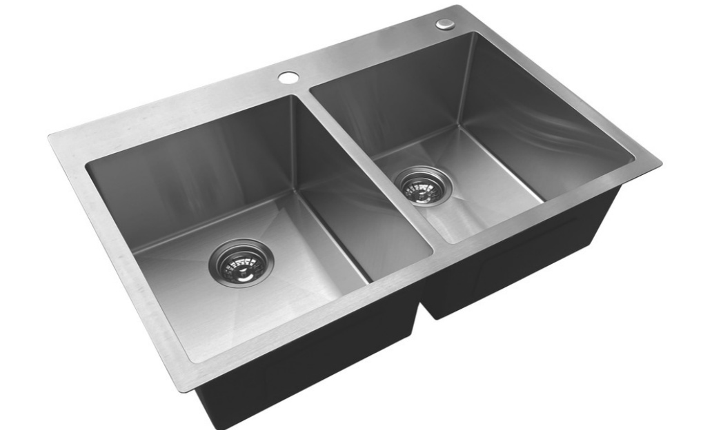 OEM HT3322H 33*22*9 inch topmount/drop-in double sink bowl stainless steel kitchen sink 