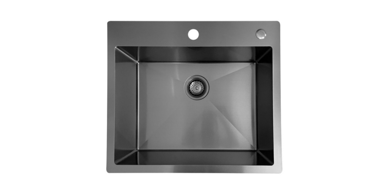 OEM HT2522S(Black) 25*22*9 inch topmount/drop-in single sink bowl stainless steel kitchen sink 