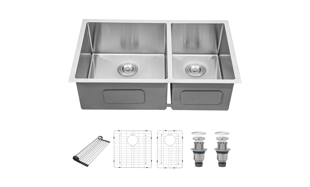 OEM HU3219O 32* 19* 10 inch undermount double sink bowl stainless steel kitchen sink 