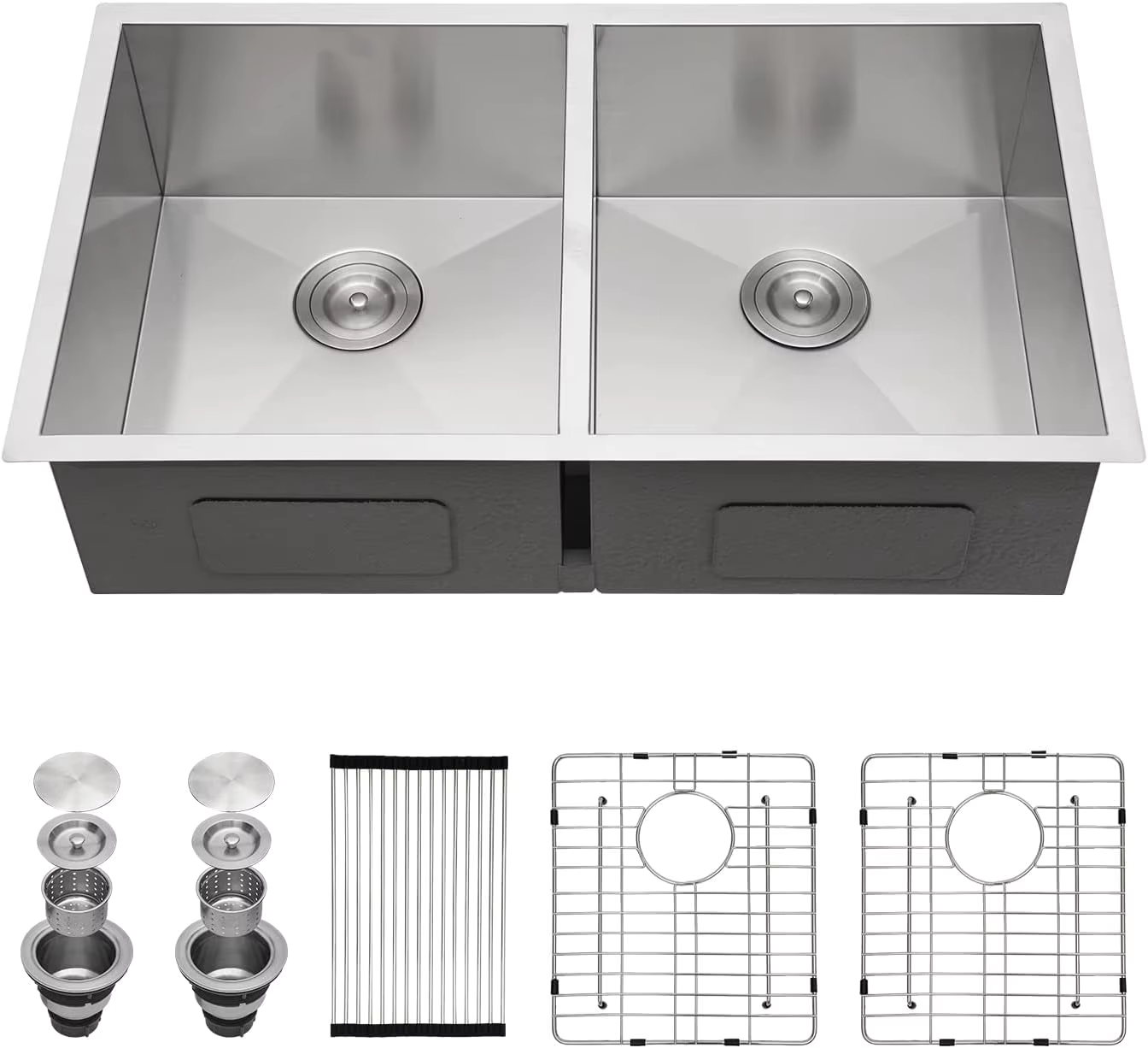 OEM HU3118H 31* 18* 10 inch undermount double sink bowls stainless steel kitchen sink