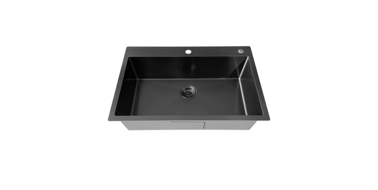 OEM HT3322S 33*22*9 inch black topmount/drop-in single sink bowl stainless steel kitchen sink 