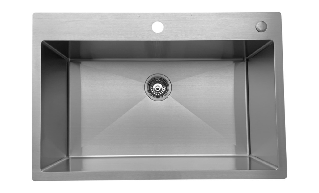 OEM HT3322S 33*22*9 inch topmount/drop in single sink bowl stainless steel kitchen sink 