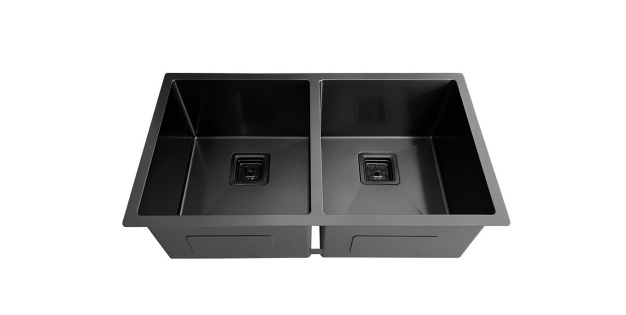 OEM HU3218H(Black) 32* 18* 10 inch undermount double sink bowl Stainless Steel Kitchen Sink 