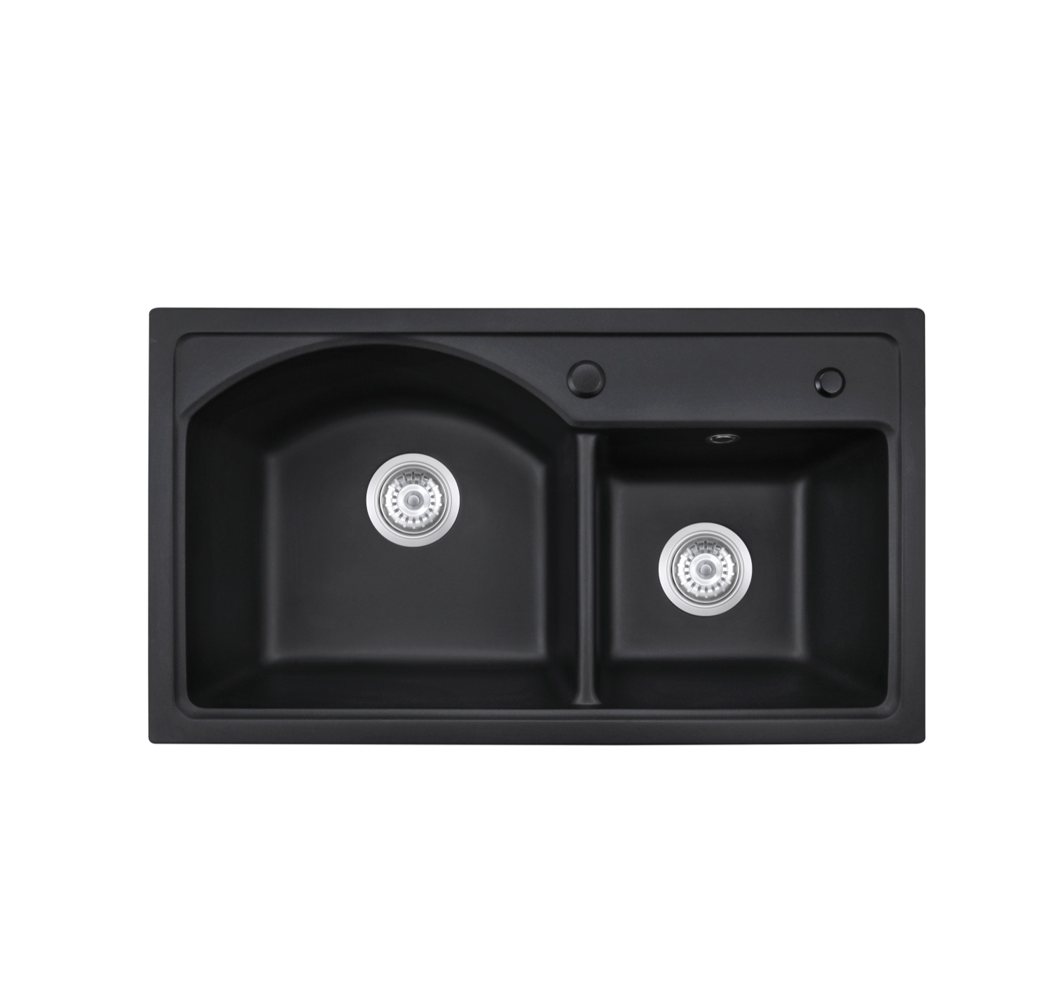 OEM BLM-GT7844DA 31*17*8 inch topmount double sink bowls black quartz sink for kitchen