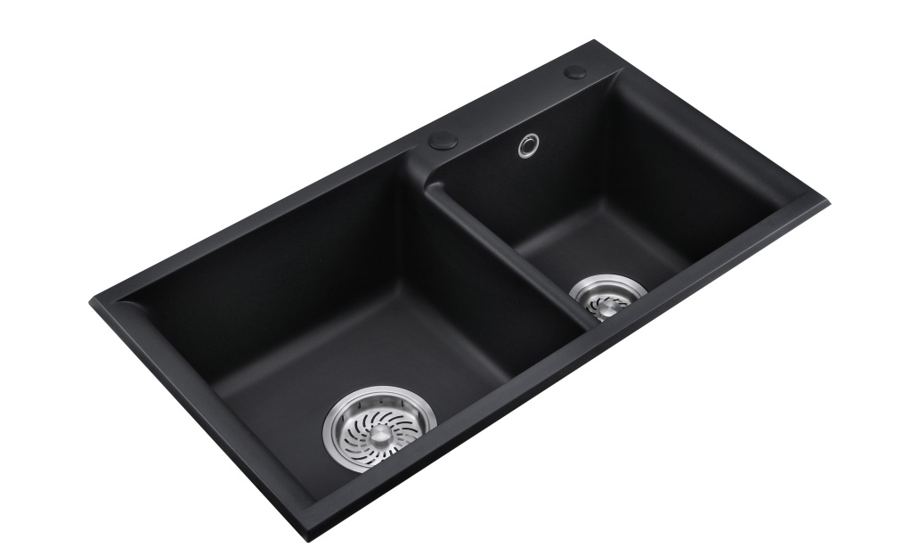 BLM-GT8246D2 Topmount Double Bowl Sink Quartz Sink For Kitchen