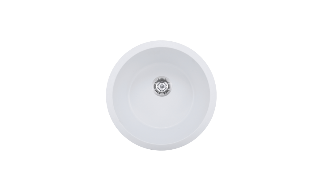 OEM BLM-GU460SR 18*18*8 inch white round undermount single sink bowl quartz sink for kitchen/hotel