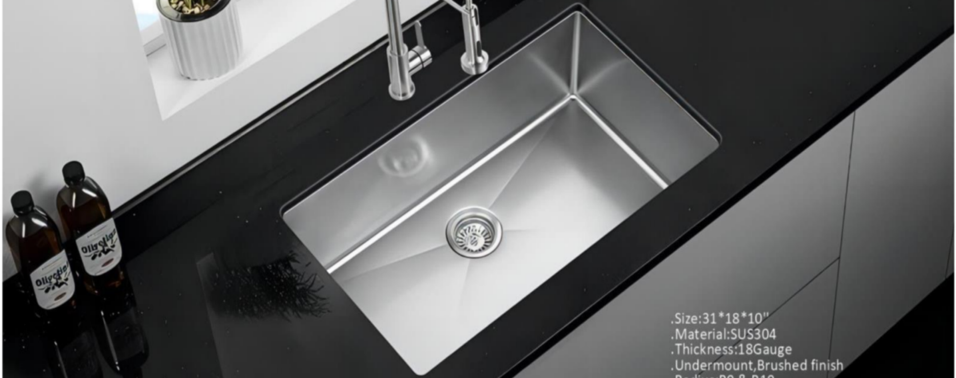 Stainless steel undermount sinks