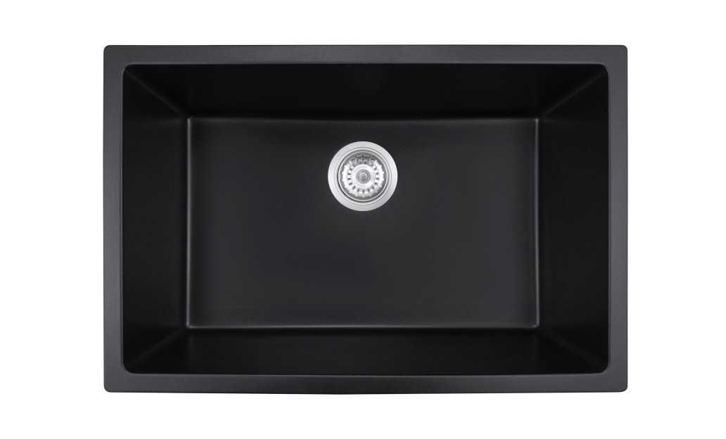 OEM BLM-GU7545S 30*18*8 inch undermount single sink bowl black quartz sink for kitchen