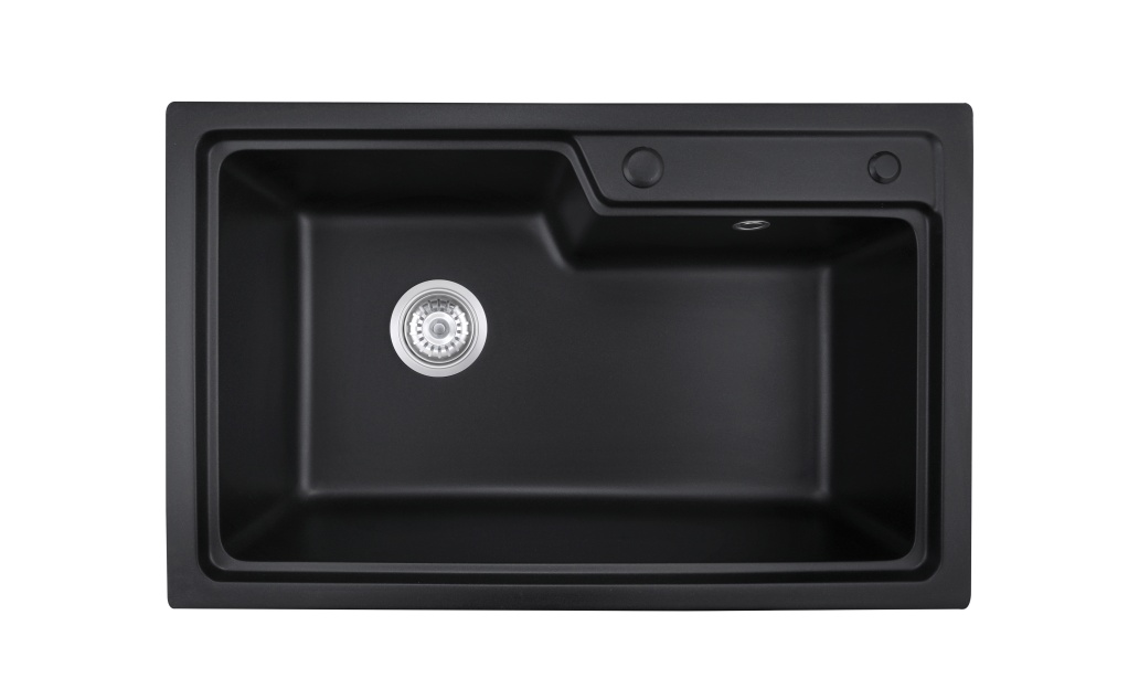 OEM BLM-GT7547SH 30*19*8 inch topmount/drop-in single sink bowl black quartz sink for kitchen