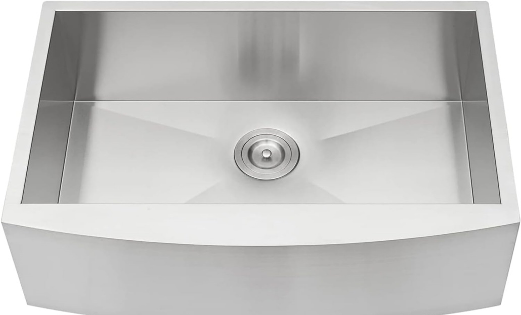 OEM HU2421S 24*21* 10 inch undermount apron front single sink bowl stainless steel kitchen sink